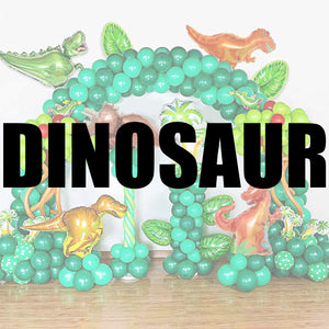 Dinosaur themed balloons and party supplies in Dubai