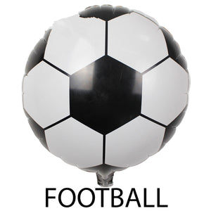 Football themed balloons and party supplies collection