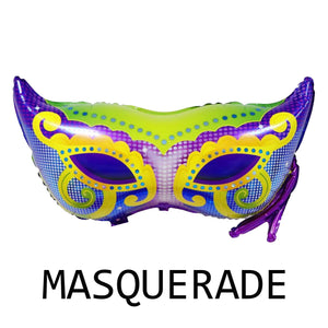 masquerade balloons and party supplies collection