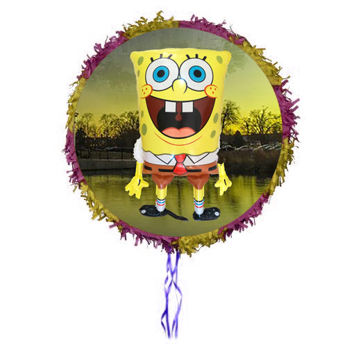 Piñata Bob L'Éponge Moyenne DISBACANAL - Parfaite Pour Anniversaire Enfants
