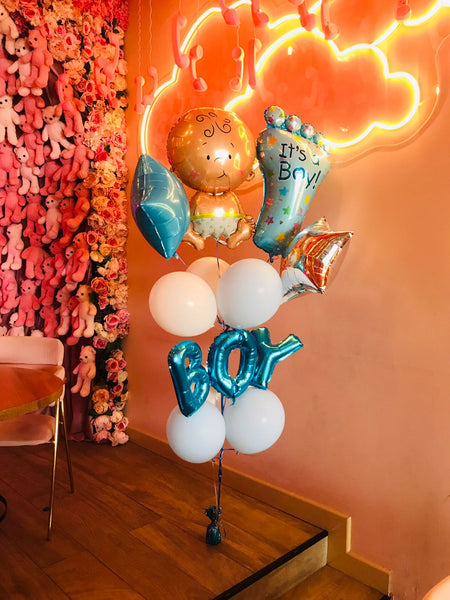 Baby boy balloons bouquet 2
