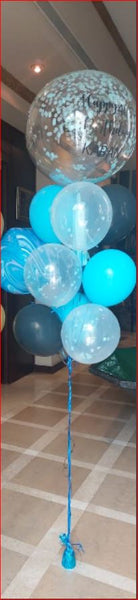 Blue Customized Balloons Bouquet 02