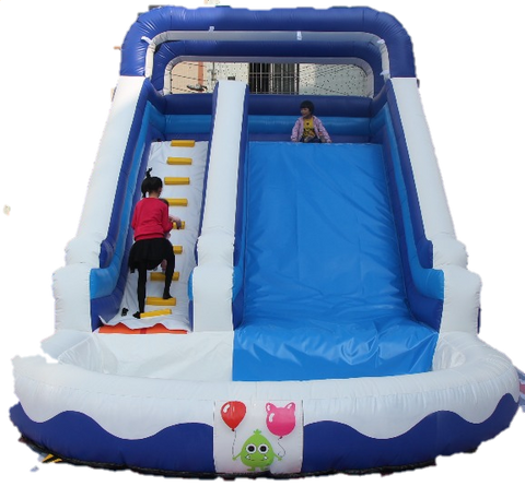 Water/Ball Pool Inflatable Slide - 8m - PartyMonster.ae