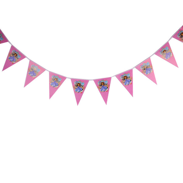 Flag banner bunting  Sophia the First themed for sale online in Dubai