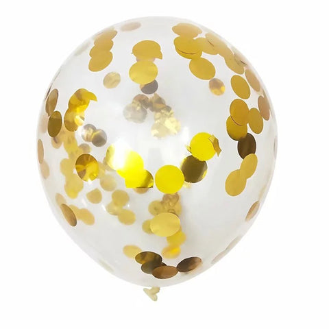 gold confetti latex balloon for sale online delivery in Dubai