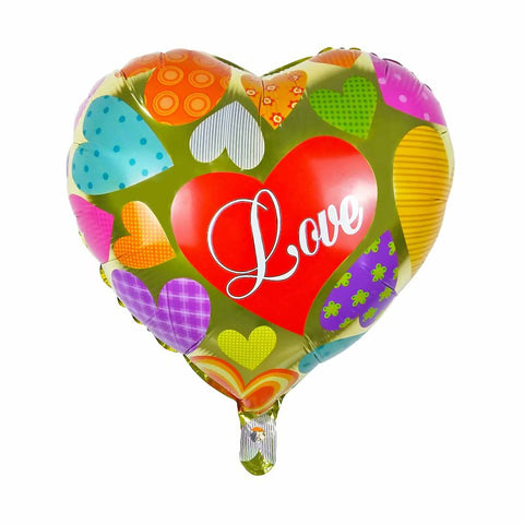 Hearts in Heart Flowers Balloon - 18in - PartyMonster.ae