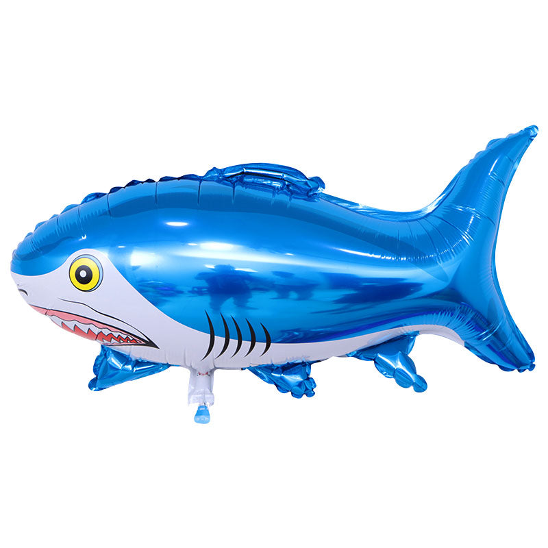 Blue Shark Foil Balloon - 32in–