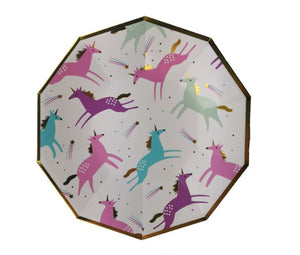 Unicorns Hexagonal paper plates for sale in Dubai