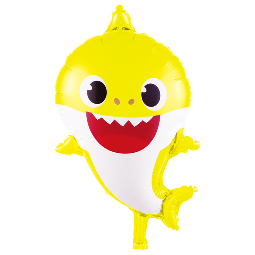yellow baby shark foil balloon delivery in Dubai