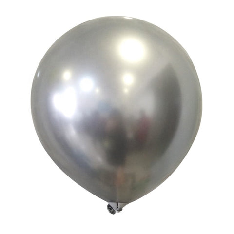 Silver chrome latex balloons for sale online in Dubai