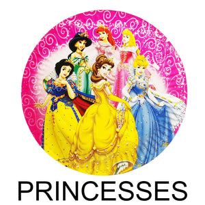 Princesses themed party supplies and balloons collection