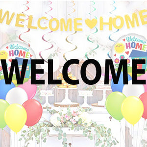 welcome home balloons and party supplies collection