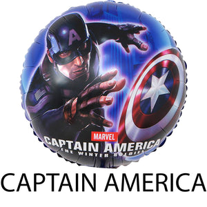 Captain America balloons and party supplies