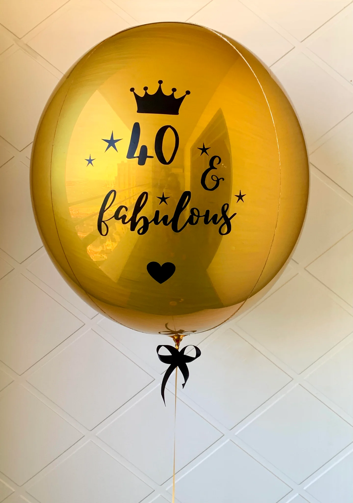 40 and fabulous balloon orbz in Dubai 