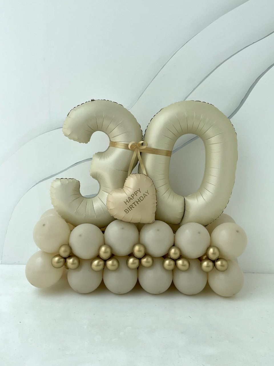 White number balloons decor