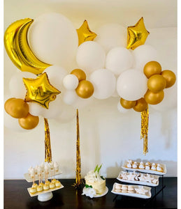moon and star balloons bouquet