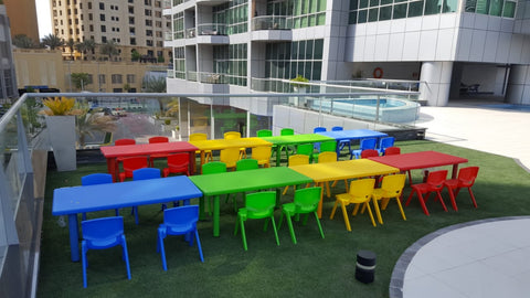 Kids plastic furniture for rent in Dubai