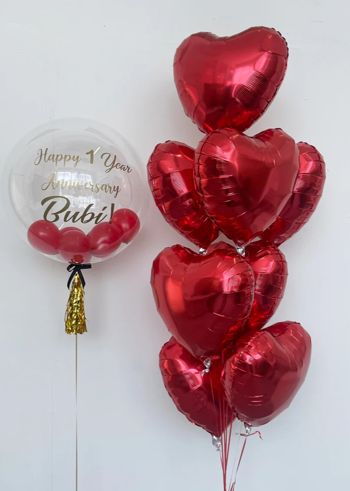 Customized Balloon with Heart foils