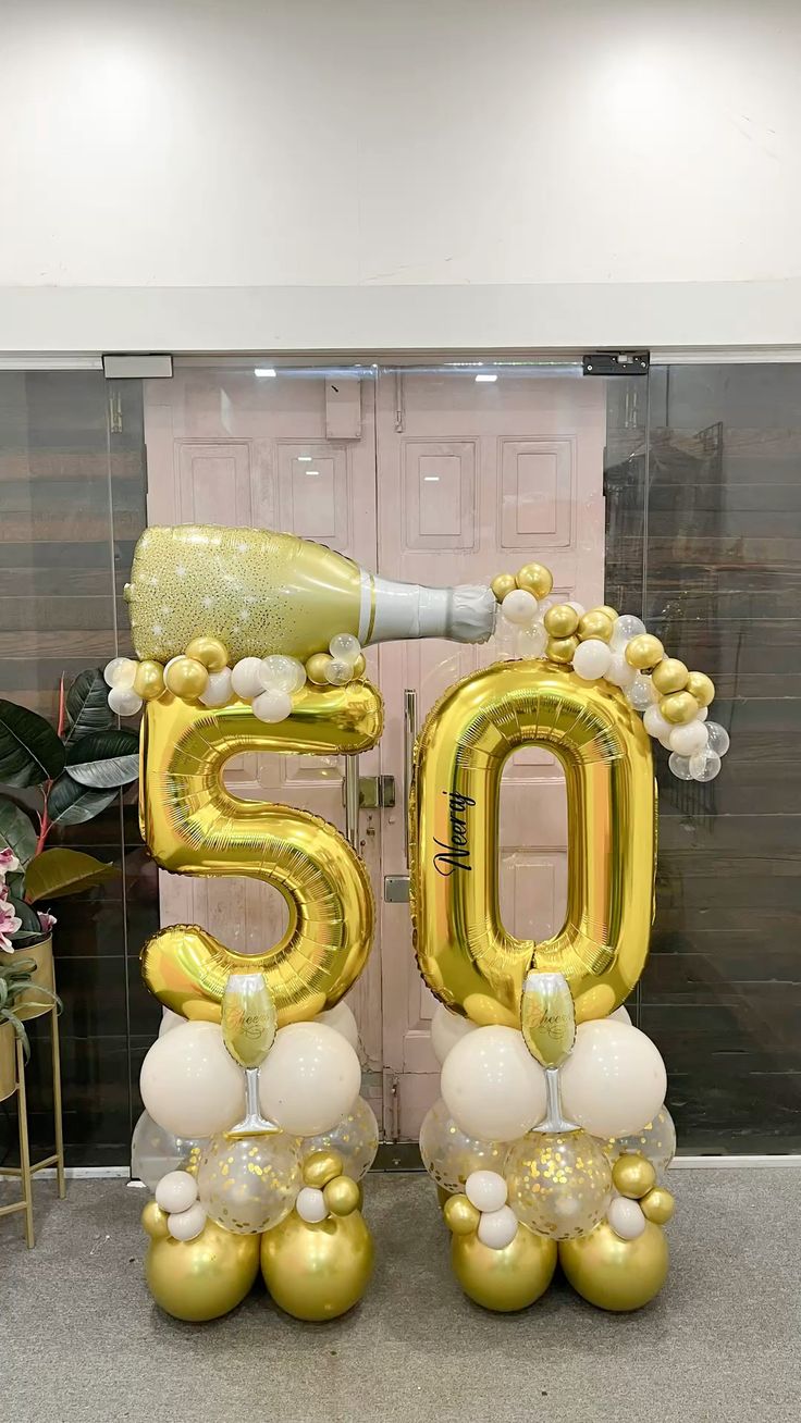 wedding anniversary foil balloons set up in Dubai