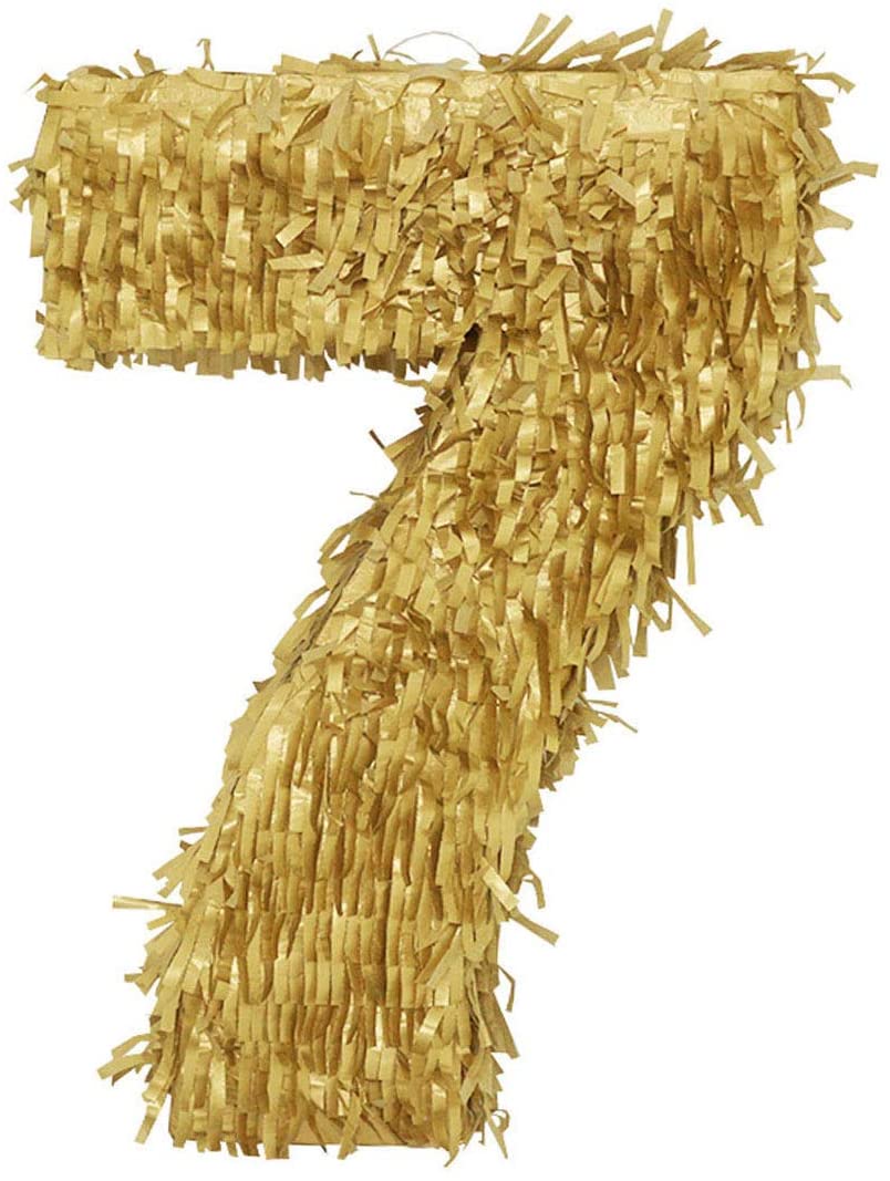 Number Seven Golden Pinata