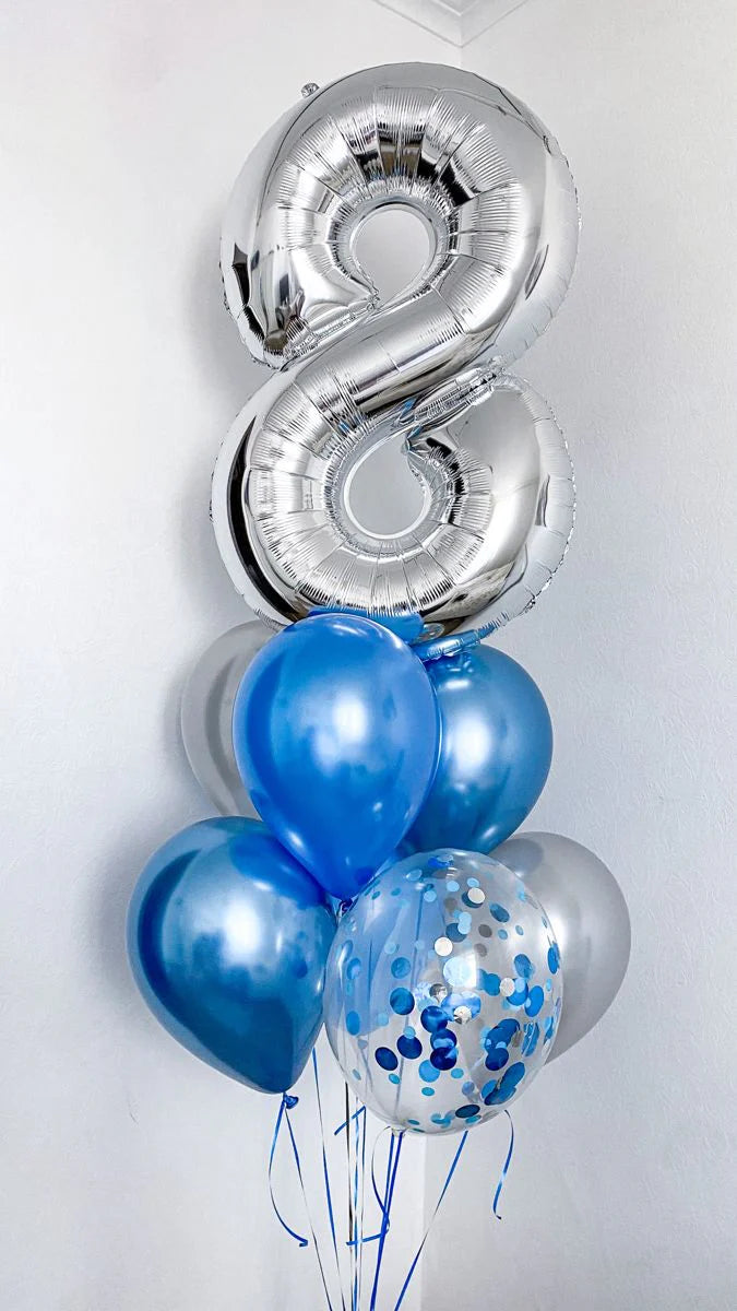 8th birthday balloons delivery in Dubai