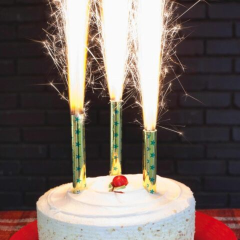 Sparkling Candles Golden colour 20cm (Big Size) - 6pcs