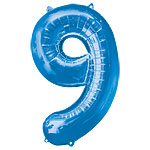 Number 9 Blue Foil Balloon - 40inches - PartyMonster.ae