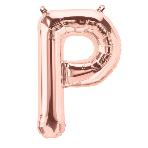 Letter P rose gold foil balloon for sale online in Dubai