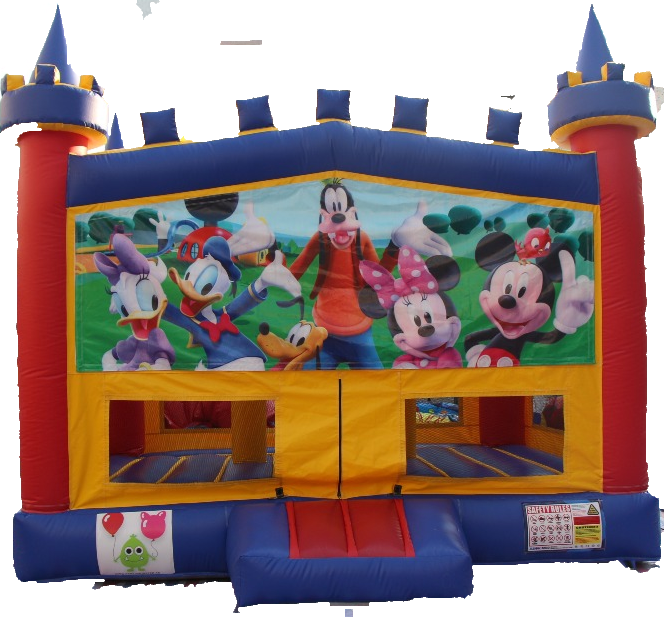 Mickey Club Bouncy Castle - 4.8m - PartyMonster.ae