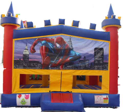 Spiderman Bouncy Castle - 4.8m - PartyMonster.ae