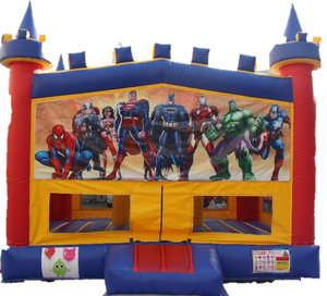 Super Hero  Bouncy Castle - 4.8m - PartyMonster.ae