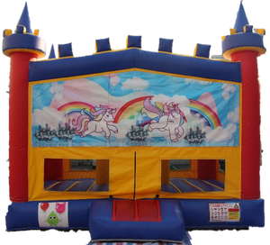 Unicorn Bouncy Castle - 4.8m - PartyMonster.ae