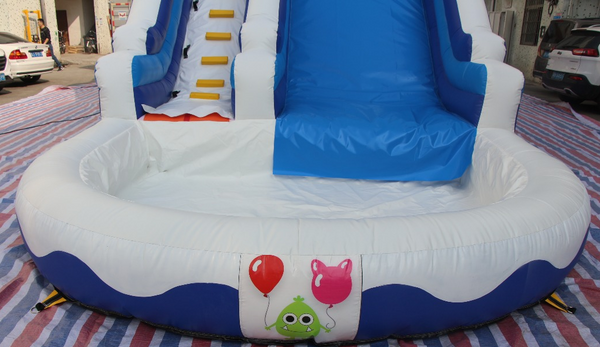 Water/Ball Pool Inflatable Slide - 8m - PartyMonster.ae