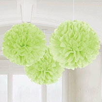 Light Green Fluffly Decorations, 3 pcs, 6 inches - PartyMonster.ae