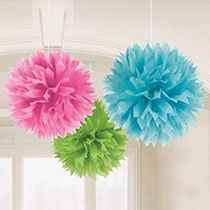 Multicolor Hanging Decorations 3 pcs, 16inches - PartyMonster.ae