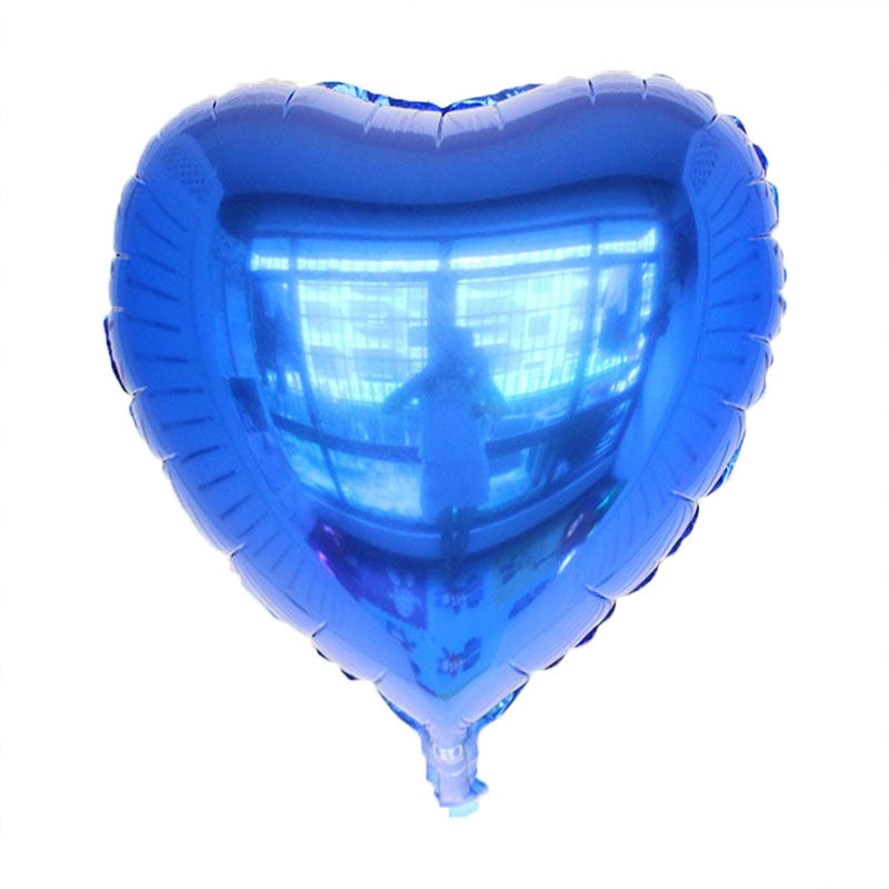 Blue Color Heart Shape Balloon - 18" - PartyMonster.ae