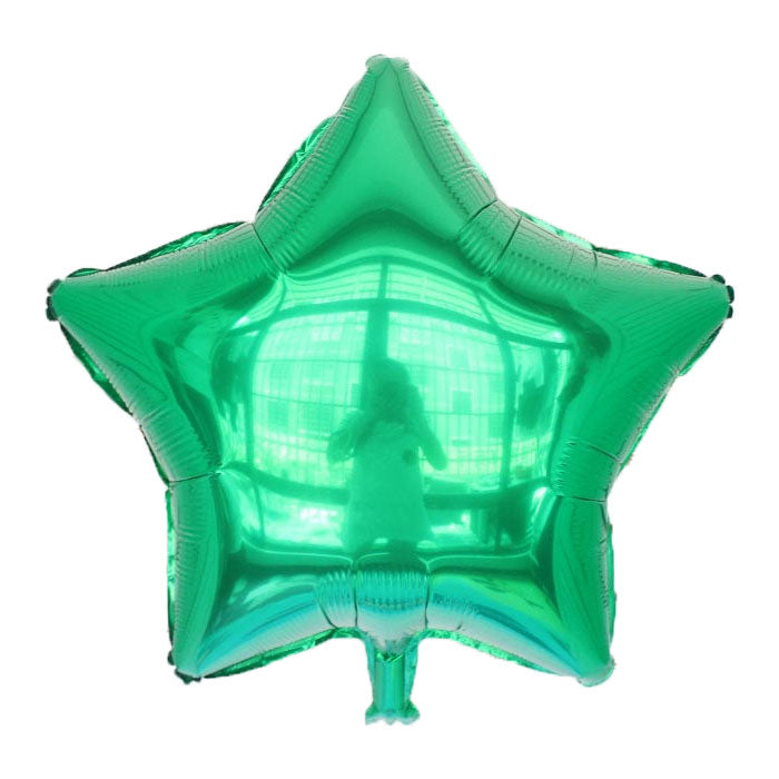Green Color Star Shaped Balloon - 18" - PartyMonster.ae