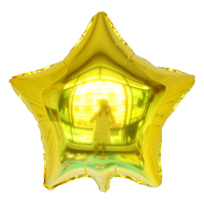Golden Color Star Shaped Balloon - 18" - PartyMonster.ae