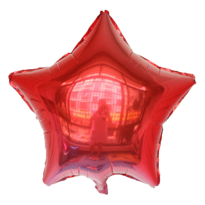 Red Color Star Shaped Balloon - 18" - PartyMonster.ae