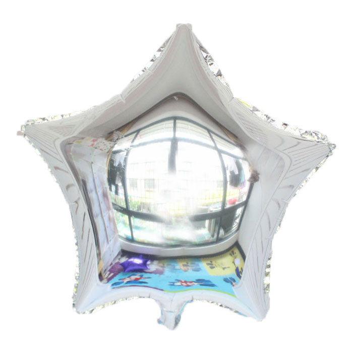 Silver Color Star Shaped Balloon - 18" - PartyMonster.ae