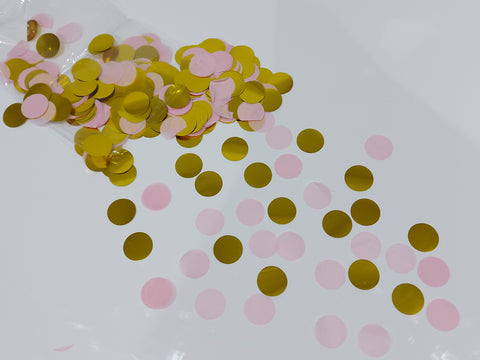 Golden and Pink Paper Confetti