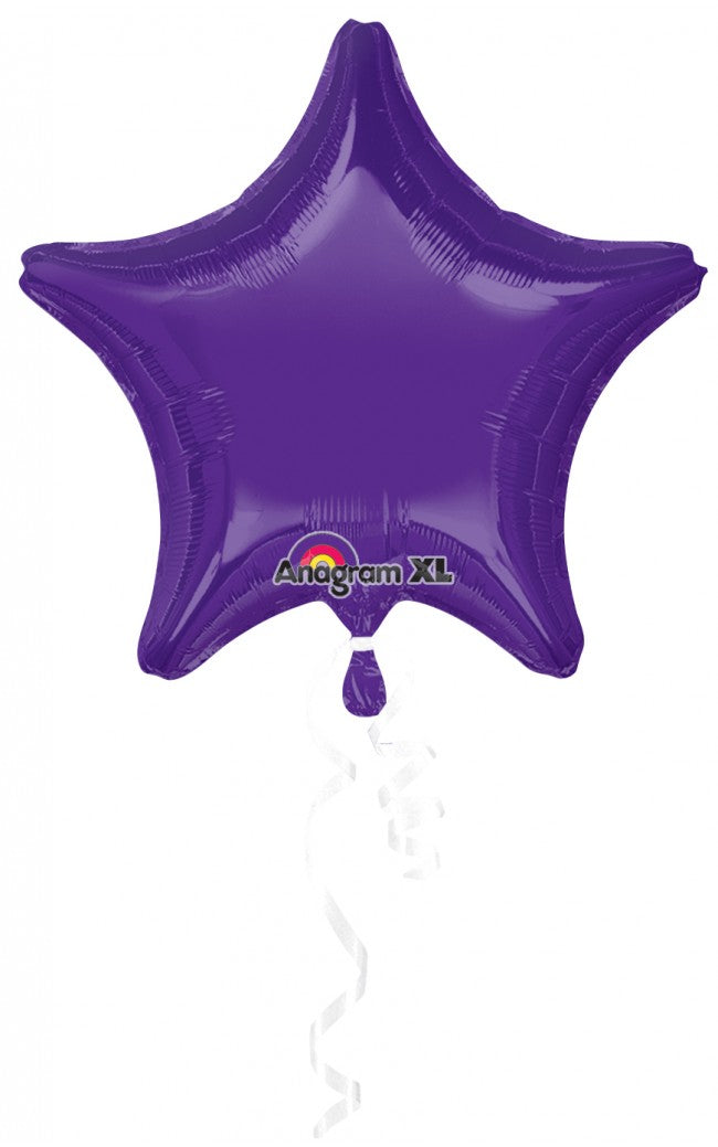 Dark Purple Color Star Shaped Balloon - 18" - PartyMonster.ae