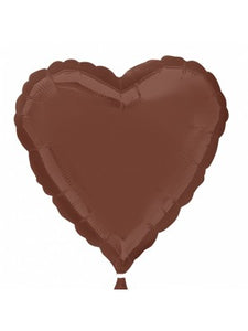 Brown Color Heart Shaped Balloon - 18" - PartyMonster.ae
