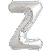 Alphabet Z Silver Foil Balloon - 16inches - PartyMonster.ae