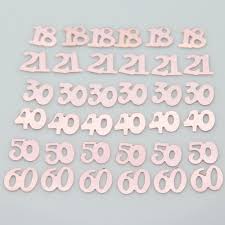 Number 50 Rose Gold Confetti - PartyMonster.ae