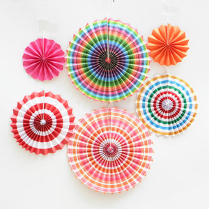 Multicolour paper fans hanging decor for sale online in Dubai