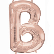 Alphabet B Rose Gold Foil Balloon - 16inches - PartyMonster.ae