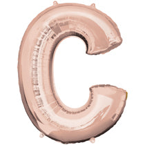 Letter C Rose Gold Foil Balloon - 40inches - PartyMonster.ae
