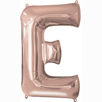Alphabet E Rose Gold Foil Balloon - 40inches - PartyMonster.ae
