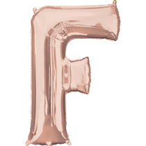 Alphabet F Rose Gold Foil Balloon - 16inches - PartyMonster.ae